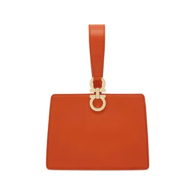 Ferragamo Mini Clutch In Orange