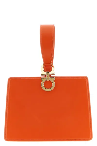 Ferragamo Mini Clutch In Orange