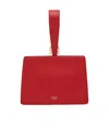 Ferragamo Mini Embellished Glossed-leather Clutch In Red