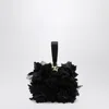 Ferragamo Mini Clutch With Black Flowers Women In Black