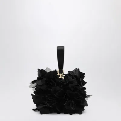 Ferragamo Mini Clutch With Black Flowers Women