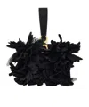 Ferragamo Mini Clutch With Floral Detailing In Black