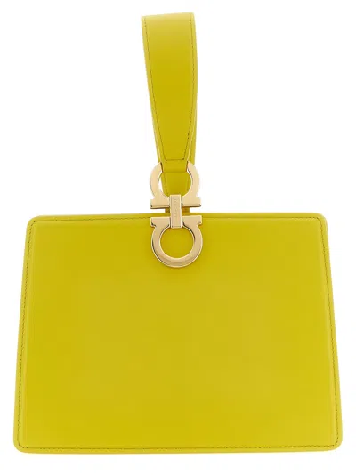 Ferragamo Mini Clutch In Yellow