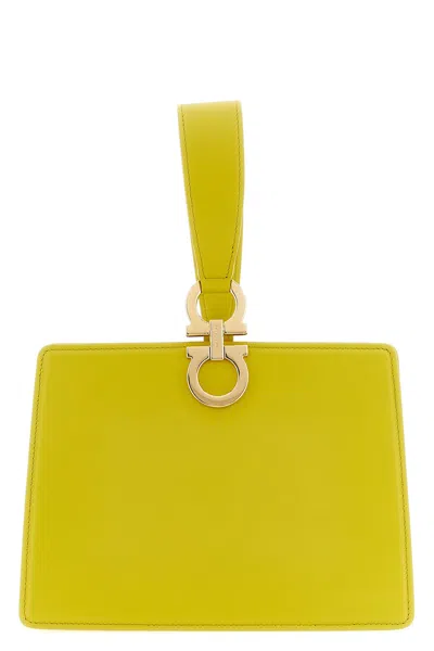 Ferragamo Mini Clutch In Yellow
