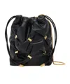Ferragamo Mini Drawstring Bucket Bag In Black