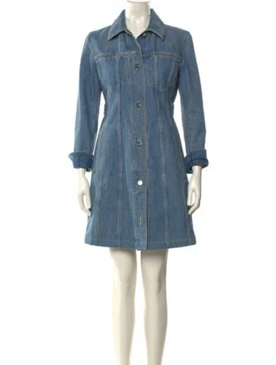 Pre-owned Ferragamo Mini Dress In Blue