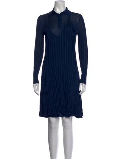 Pre-owned Ferragamo Mini Dress In Blue