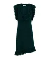 Ferragamo Mini Dress With Fringe Detail In Green