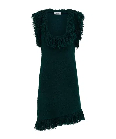 FERRAGAMO MINI DRESS WITH FRINGE DETAIL