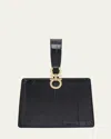Ferragamo Mini Eel Leather Clutch In Black