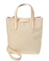 Ferragamo Mini Embellished Leather Tote In Sand