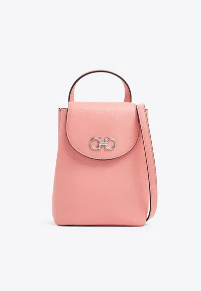 Ferragamo Mini Gancini Backpack In Pink