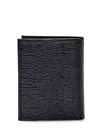 Ferragamo Mini Gancini Hook Wallet In Nero