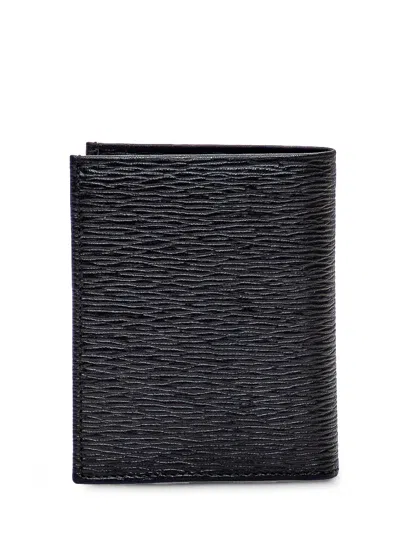 Ferragamo Mini Gancini Hook Wallet In Nero