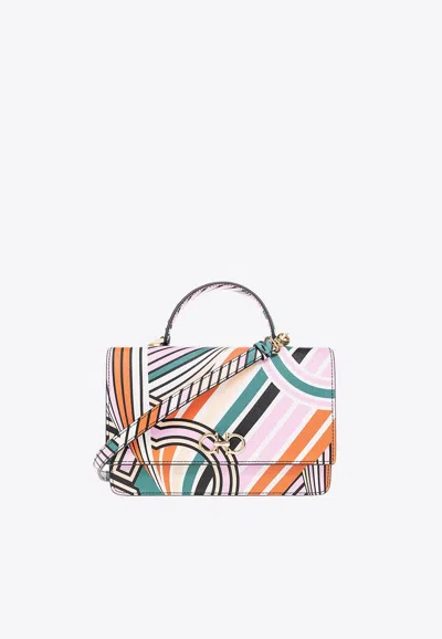 Ferragamo Mini Gancini Top Handle Bag In Multicolor