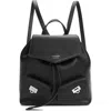 Ferragamo Mini Harley Leather Drawstring Backpack In Black