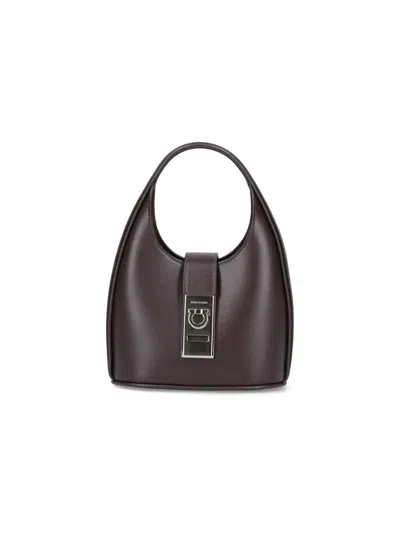 Ferragamo Mini Hobo Bag In Black  