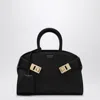 Ferragamo Mini Hug Leather Top Handle Bag In Black