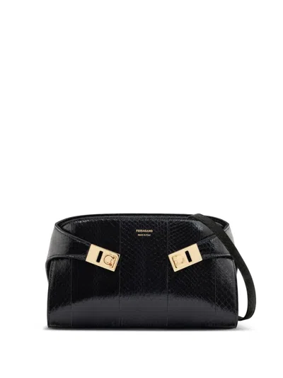 Ferragamo Mini Hug Cross Body Bag In Black