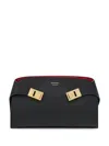 Ferragamo Hug Mini Leather Crossbody In Nero Flame Red