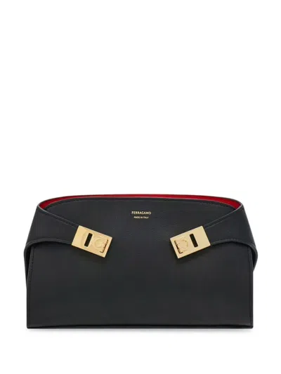 Ferragamo Hug Crossbody Bag In Black