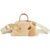 Ferragamo Mini Hug Genuine Shearling Top Handle Bag