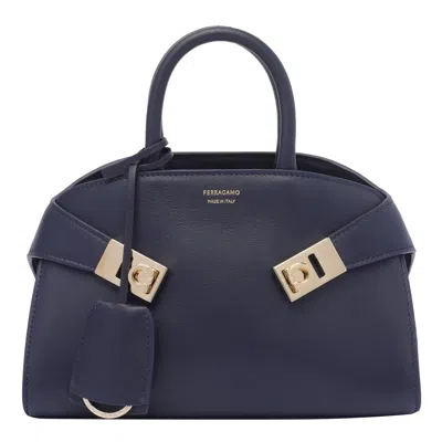Ferragamo Mini Hug Handbag In Blue