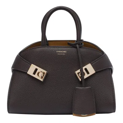 Ferragamo Mini Hug Handbag In Brown