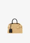 Ferragamo Hug Raffia Mini Bag In Natural