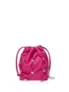 Ferragamo Mini Bucket Pink Lambskin Bag With Vara Bow In Pink