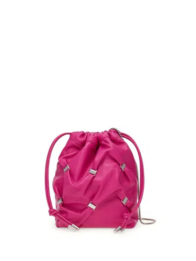 FERRAGAMO MINI LEATHER BUCKET BAG