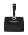 Ferragamo Mini Embellished Patent-leather Clutch In White