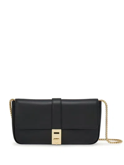Ferragamo Gancini-plaque Leather Mini Bag In Black