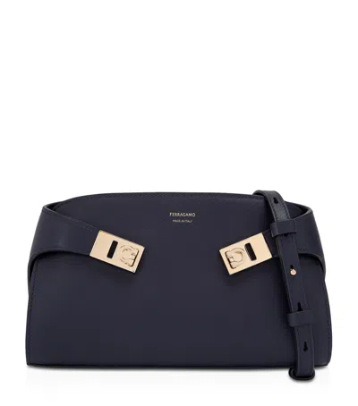 Ferragamo Mini Leather Hug Soft Cross-body Bag In Sand