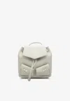 Ferragamo Mini Multi-pocket Leather Backpack In Gray