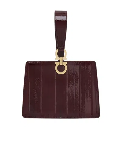 Ferragamo Mini Pouch In Burgundy