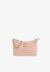 Ferragamo Mini Quilted Leather Crossbody Bag In Pink