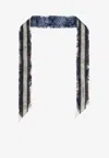 Ferragamo Mini Silk Bandeau With Gravure Print In Multi