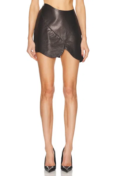 Ferragamo Mini Skirt In Brown