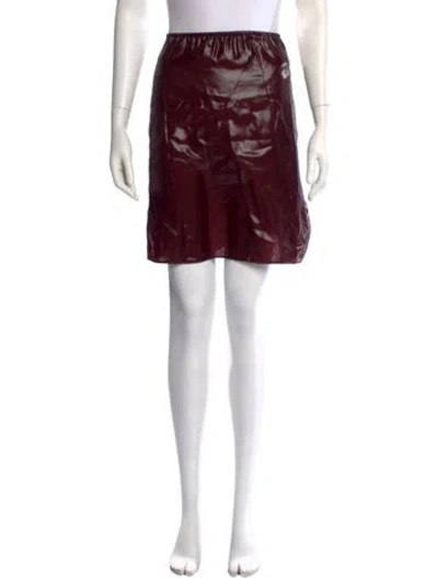 Pre-owned Ferragamo Mini Skirt In Red