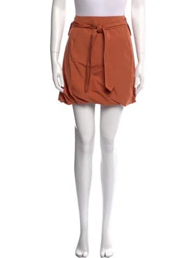 Pre-owned Ferragamo Mini Skirt W/ Tags In Orange