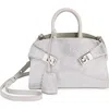 Ferragamo Mini Strass Crystal Top Handle Bag In Perla