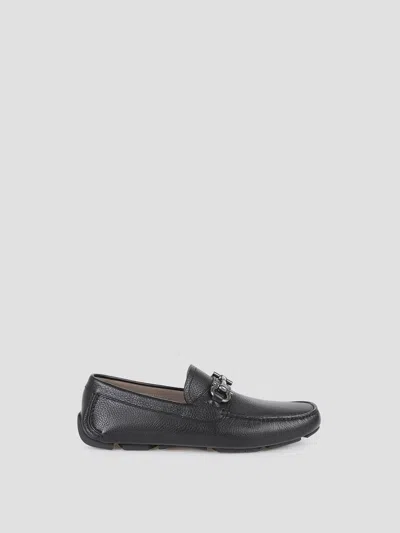 Ferragamo Mini Stylish Calf Leather Footwear In Black