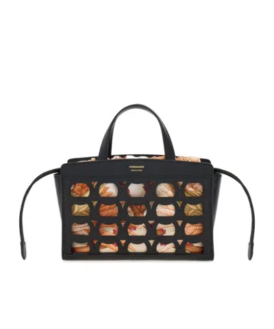 Ferragamo Mini Tote Bag In Black