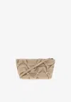 Ferragamo Mini Vara Leather Shoulder Bag In Beige