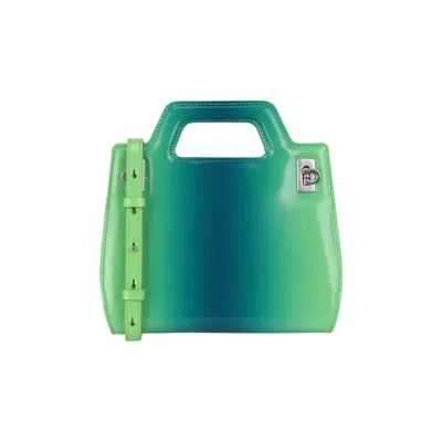 Pre-owned Ferragamo Mini Wanda Leather Top-handle Bag 'light Yellow' | Women's Size Onesize