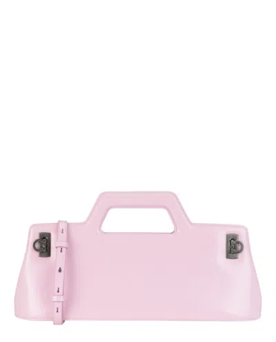 Ferragamo Mini Wanda Leather Top-handle Bag In Pink