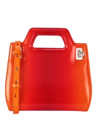 Ferragamo Mini Wanda Top Handle Bag In Red
