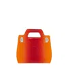 Ferragamo Mini Wanda Calf Leather Tote Bag In Orange