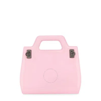 FERRAGAMO FERRAGAMO MINI WANDA TOP HANDLE LEATHER HAND BAG